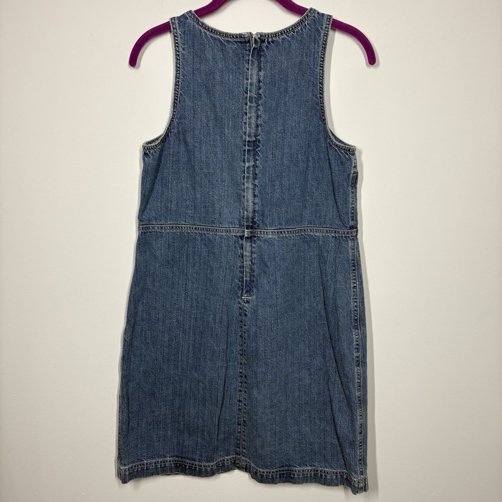 Madewell Womens Denim Jumper Dress Size M 90s Country Pockets Cottagecore - Picture 2 of 11